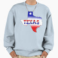 Texas Map Texas Flag Sweatshirt - Aesthetic Graphic for Adults - T-Shirt, Sweatshirt, Hoodie