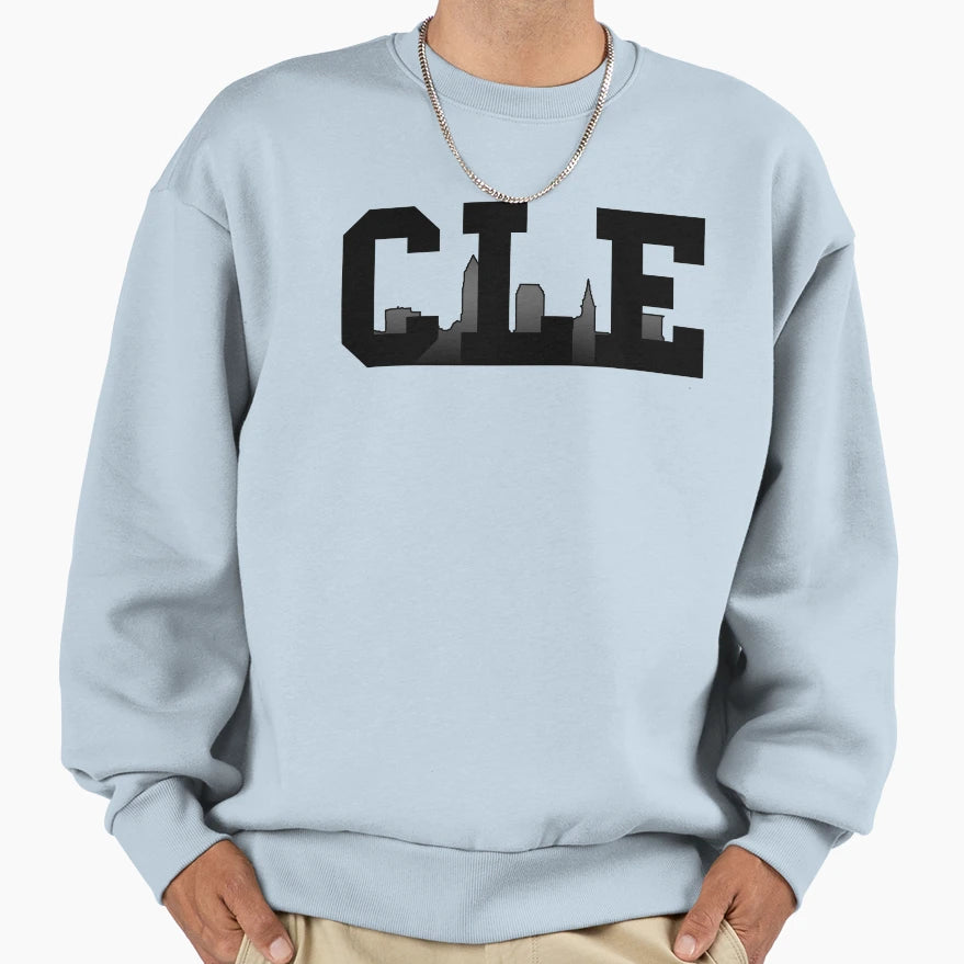Cle Skyline Sweatshirt - Aesthetic Graphic for Adults - T-Shirt, Sweatshirt, Hoodie