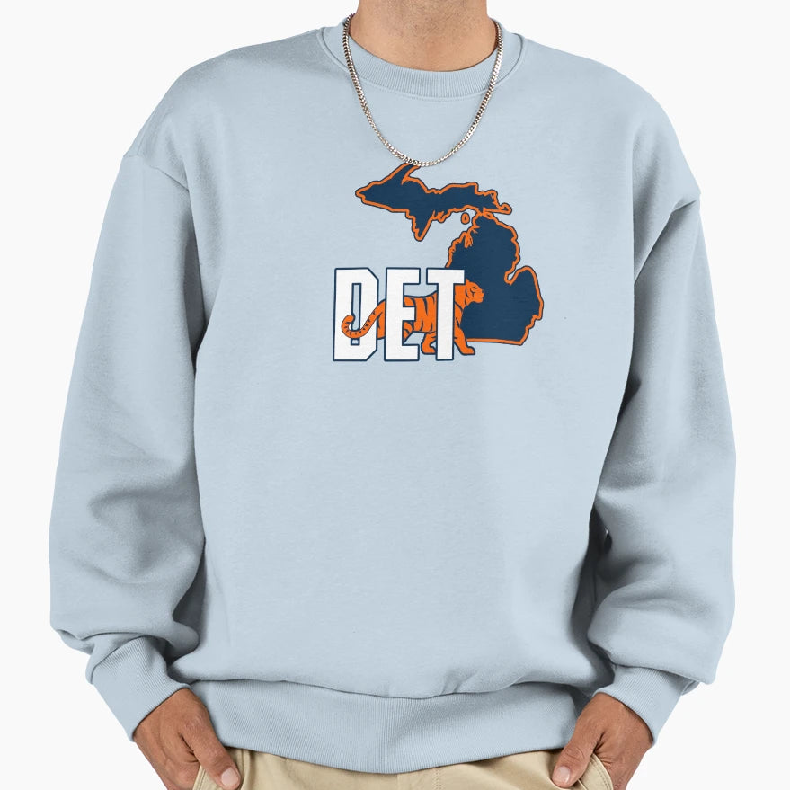 Detroit And Mitten Sweatshirt - Casual Everyday Wear Unisex - T-Shirt, Sweatshirt, Hoodie