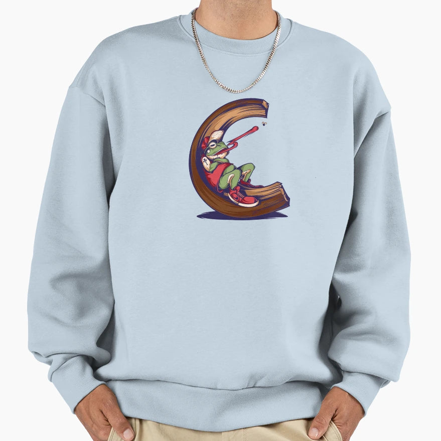 Vinte Ganster Frog Sweatshirt - Graphic Print Unisex - T-Shirt, Sweatshirt, Hoodie