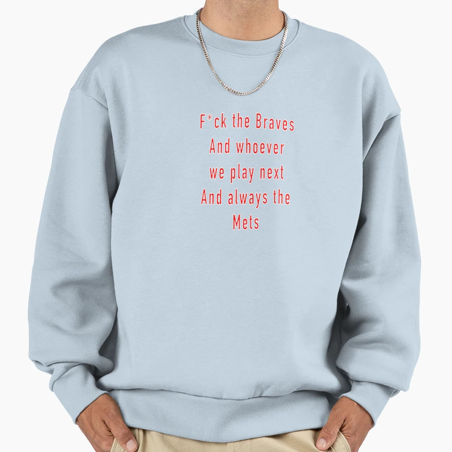 F Ck Braves Sweatshirt - Minimalist Print for Adults - T-Shirt, Sweatshirt, Hoodie
