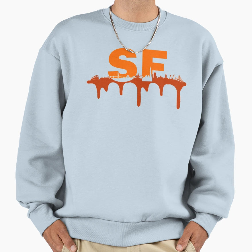 San Francisco City Skyline Sweatshirt - Novelty Apparel for Adults - T-Shirt, Sweatshirt, Hoodie