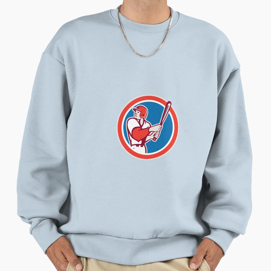 American Baseball Player Batter Sweatshirt - Fun Novelty Design Unisex - T-Shirt, Sweatshirt, Hoodie