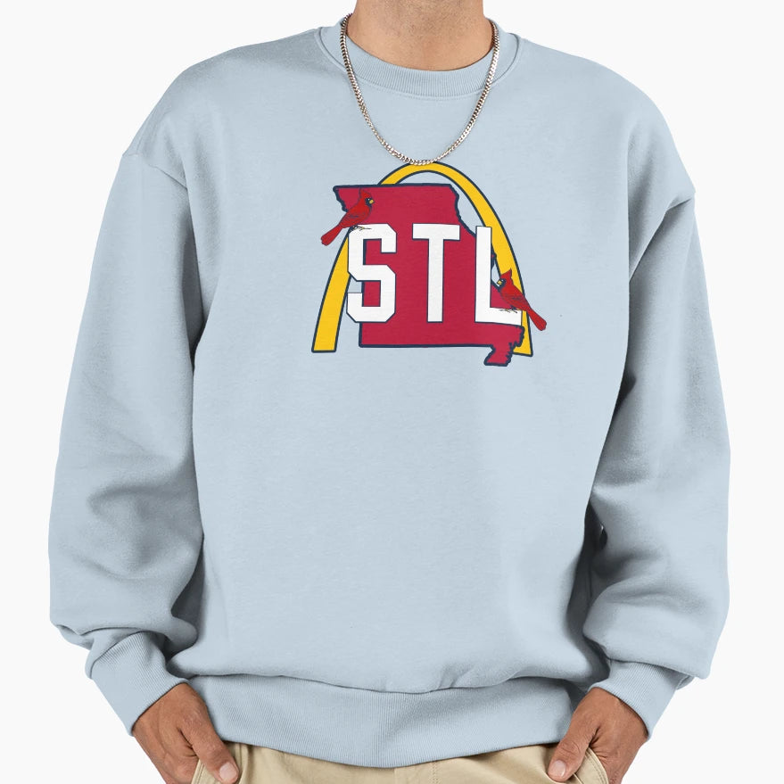 Red Birds Arch Sweatshirt - Casual Everyday Wear Unisex - T-Shirt, Sweatshirt, Hoodie