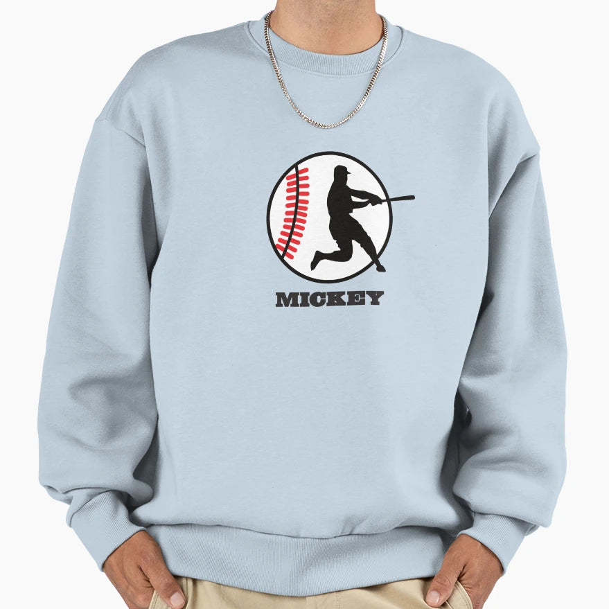 Mickey Baseball Sweatshirt - Novelty Apparel Men Women - T-Shirt, Sweatshirt, Hoodie