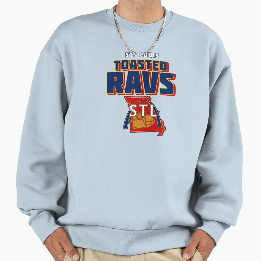St Louis Toasted Ravs Wordmark Sweatshirt - Novelty Apparel Unisex - T-Shirt, Sweatshirt, Hoodie