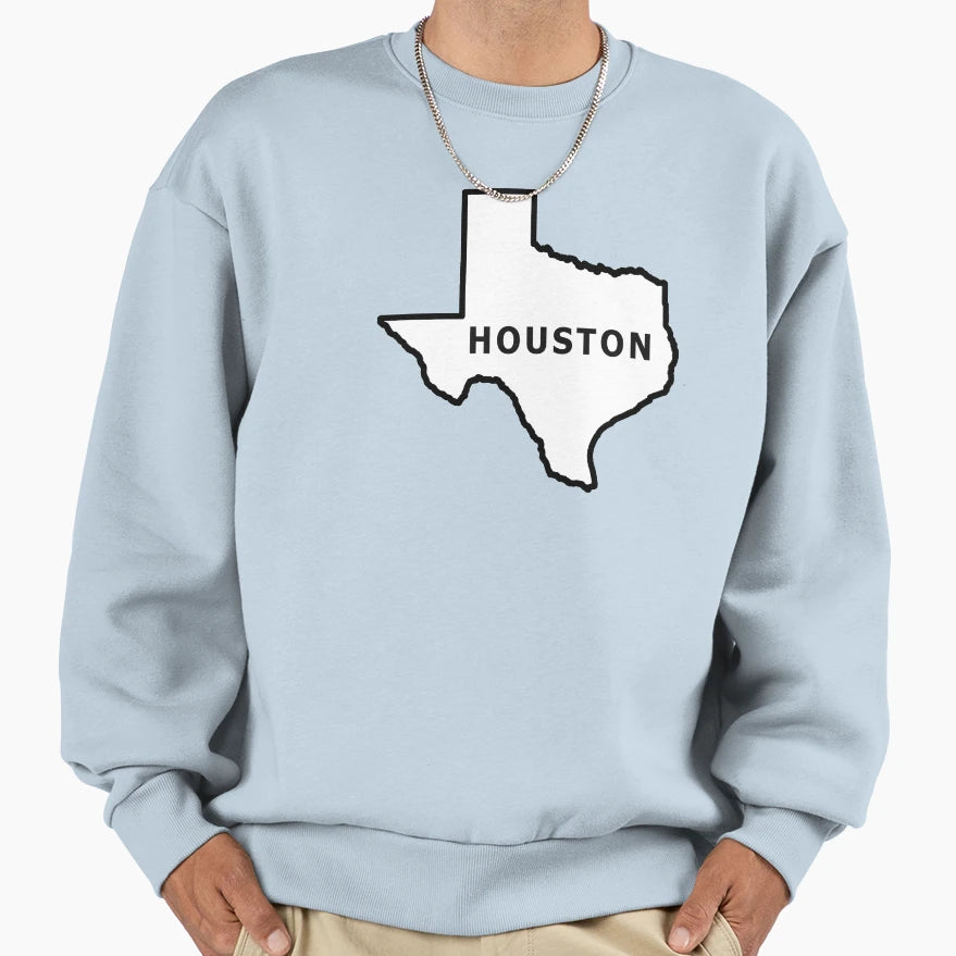 H Is Houston Sweatshirt - Unique Graphic for Adults - T-Shirt, Sweatshirt, Hoodie