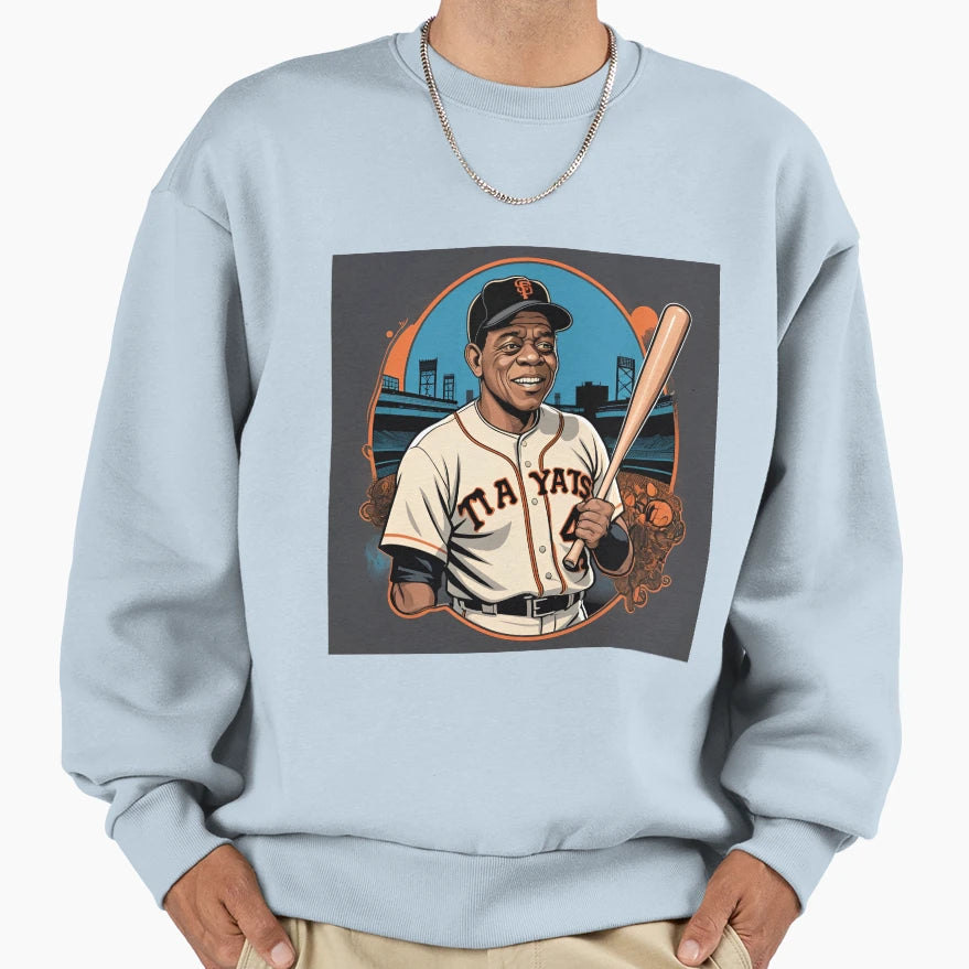 Willie Mays Legendary Baseball Icon Sweatshirt - Graphic Print Unisex - T-Shirt, Sweatshirt, Hoodie