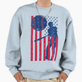 Baseball Softball American Flag T-Shirt - Unique Graphic for Adults - T-Shirt, Sweatshirt, Hoodie