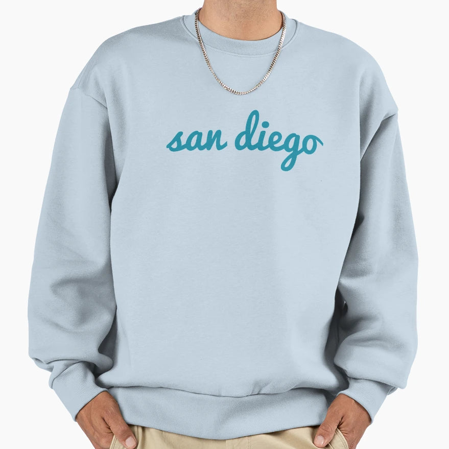San Diego Blue Sweatshirt - Trendy Graphic Unisex - T-Shirt, Sweatshirt, Hoodie