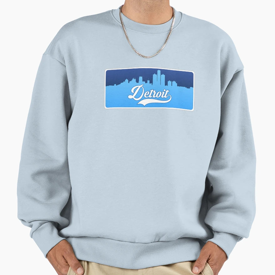 Detroit Football Skyline Sweatshirt - Custom Art Print Men Women - T-Shirt, Sweatshirt, Hoodie