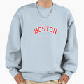 Boston Massachusetts Red Text Sweatshirt - Fun Novelty Design for Adults - T-Shirt, Sweatshirt, Hoodie