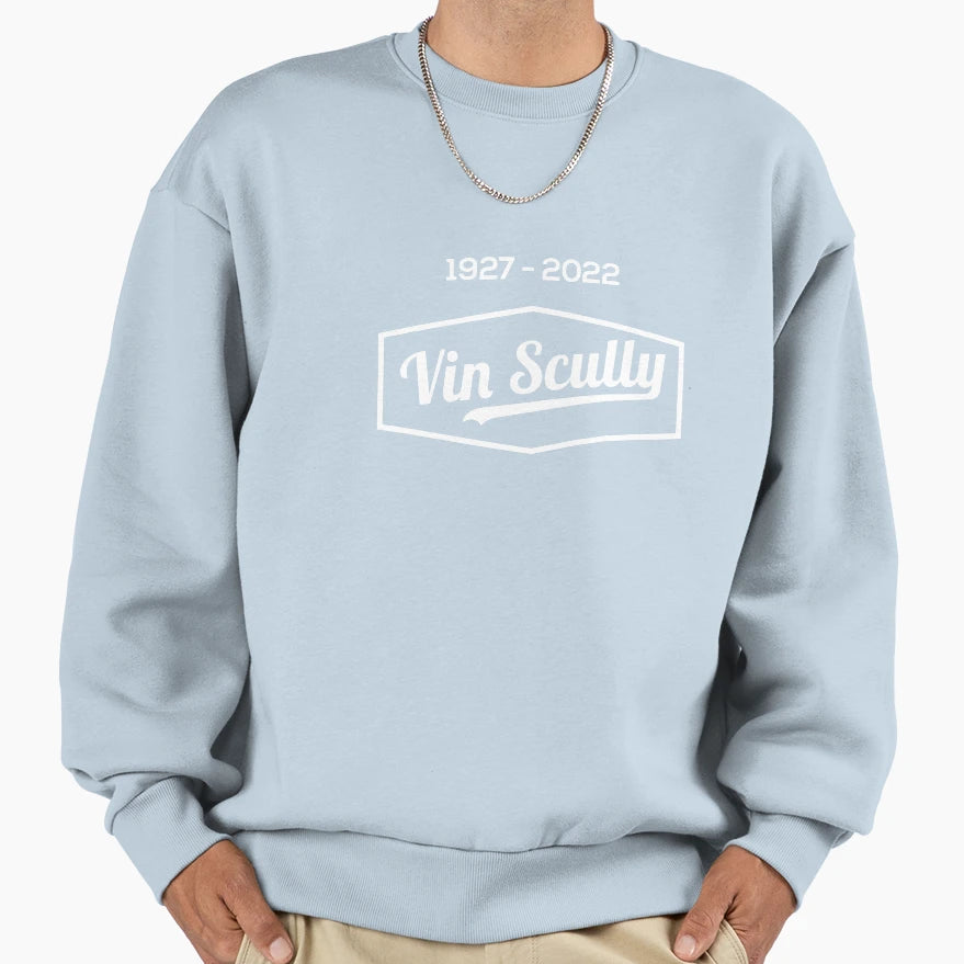 Vin Scully Tribute T-Shirt - Custom Art Print Men Women - T-Shirt, Sweatshirt, Hoodie