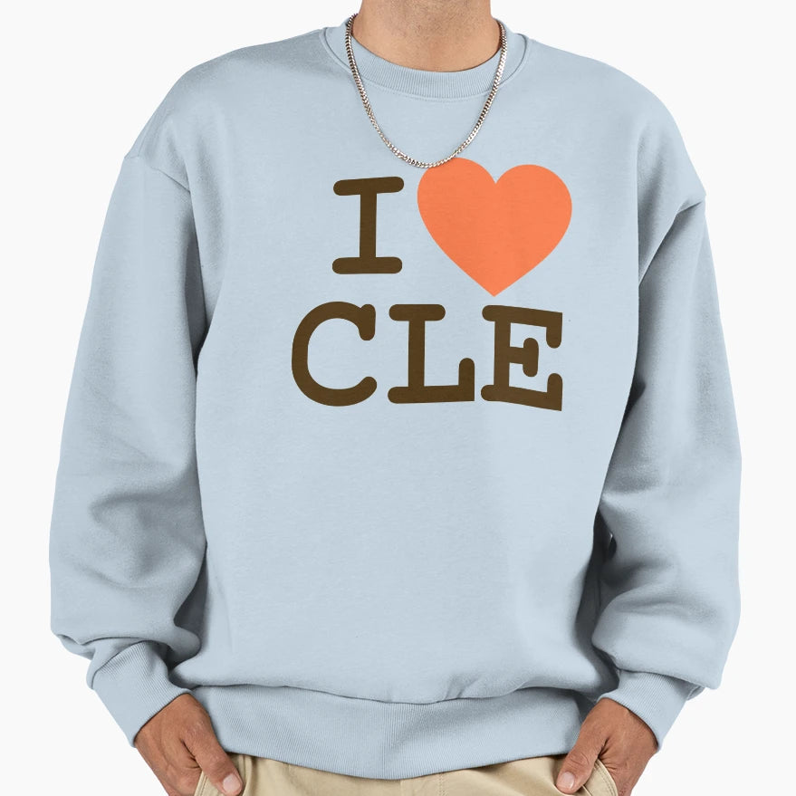 I Heart Cle Cleveland Sweatshirt - Custom Art Print Men Women - T-Shirt, Sweatshirt, Hoodie