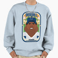 Baseball Blue Pinstripes Rhubarb Sweatshirt - Minimalist Print Men Women - T-Shirt, Sweatshirt, Hoodie