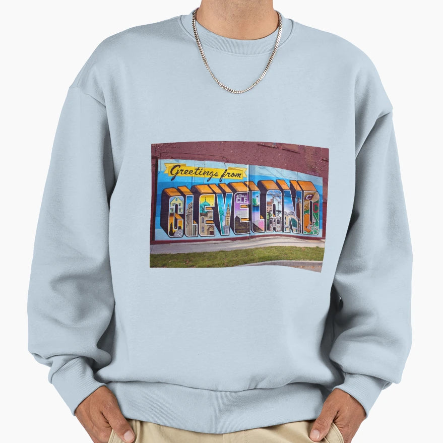 Greetings From Cleveland Mural Sweatshirt - Streetwear Style Unisex - T-Shirt, Sweatshirt, Hoodie