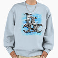 La Graffiti Skull Art Sweatshirt - Minimalist Print Men Women - T-Shirt, Sweatshirt, Hoodie