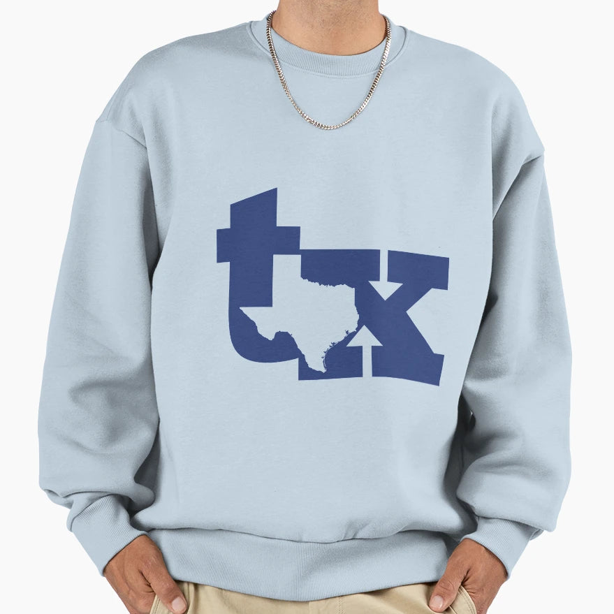 Tx Blue Sweatshirt - Fun Novelty Design Men Women - T-Shirt, Sweatshirt, Hoodie
