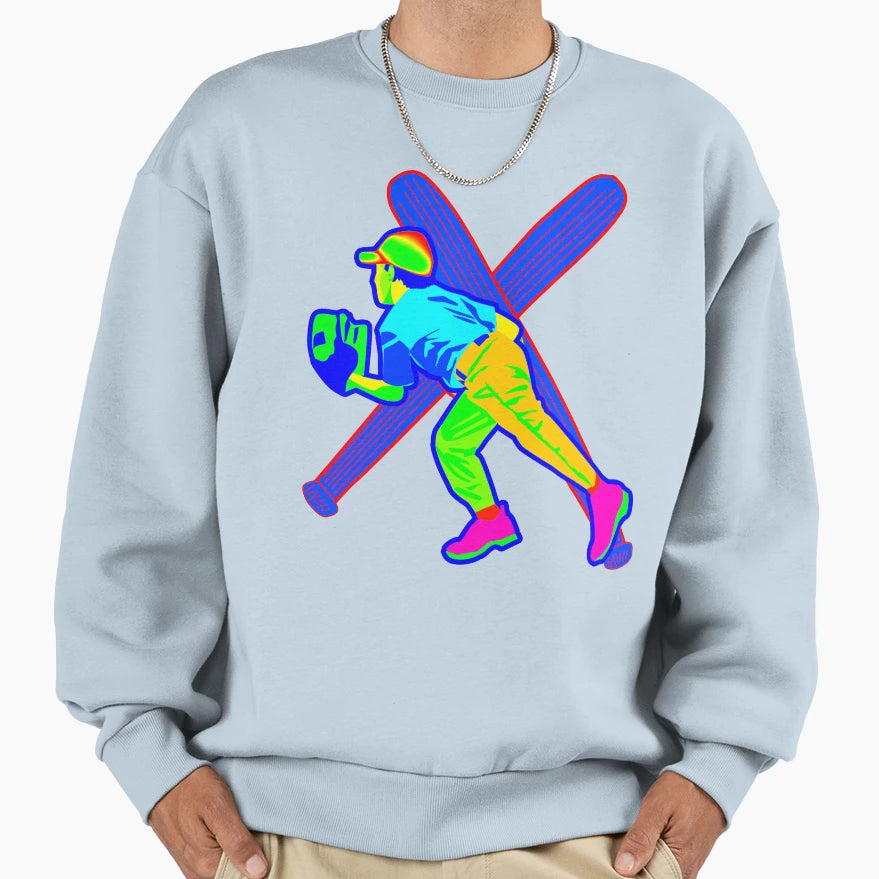 Baseball Sweatshirt - Fun Novelty Design for Adults - T-Shirt, Sweatshirt, Hoodie