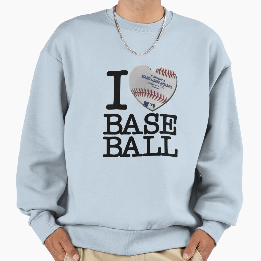 I Heart Baseball Sweatshirt - Fun Novelty Design Men Women - T-Shirt, Sweatshirt, Hoodie