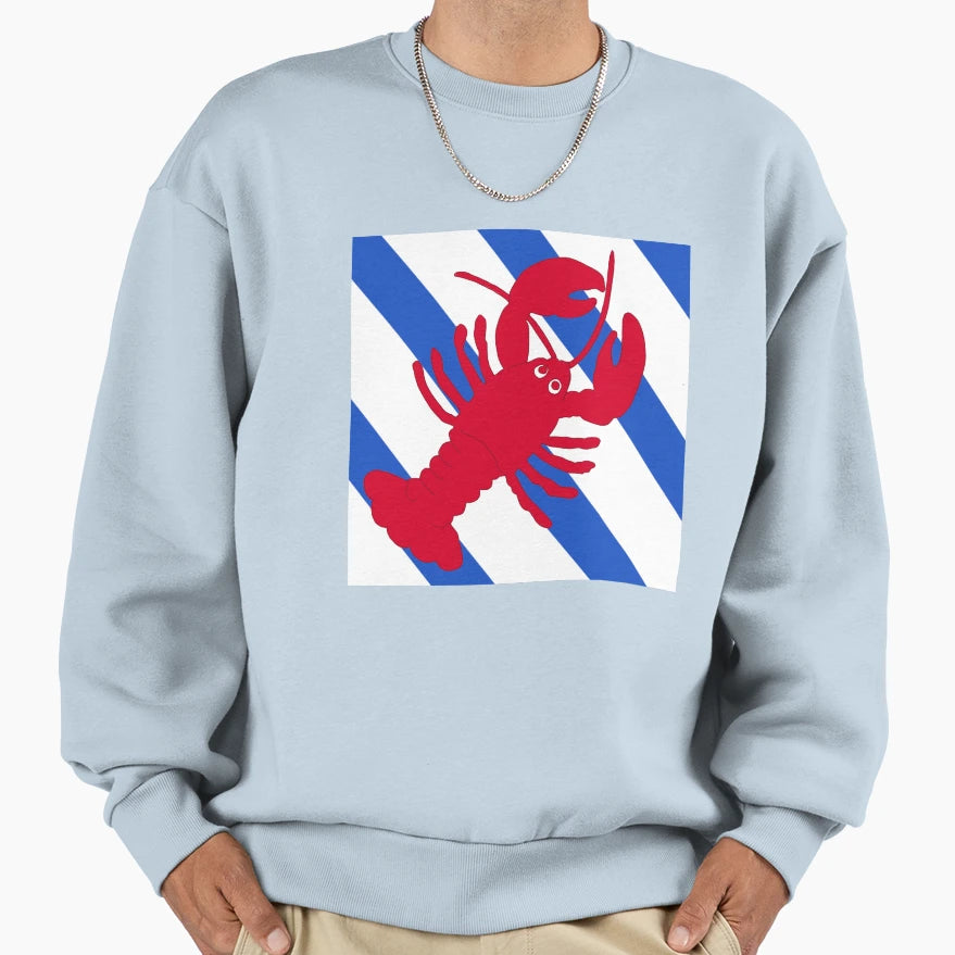 Preppy Patriot Lobsters Sweatshirt - Custom Art Print for Adults - T-Shirt, Sweatshirt, Hoodie