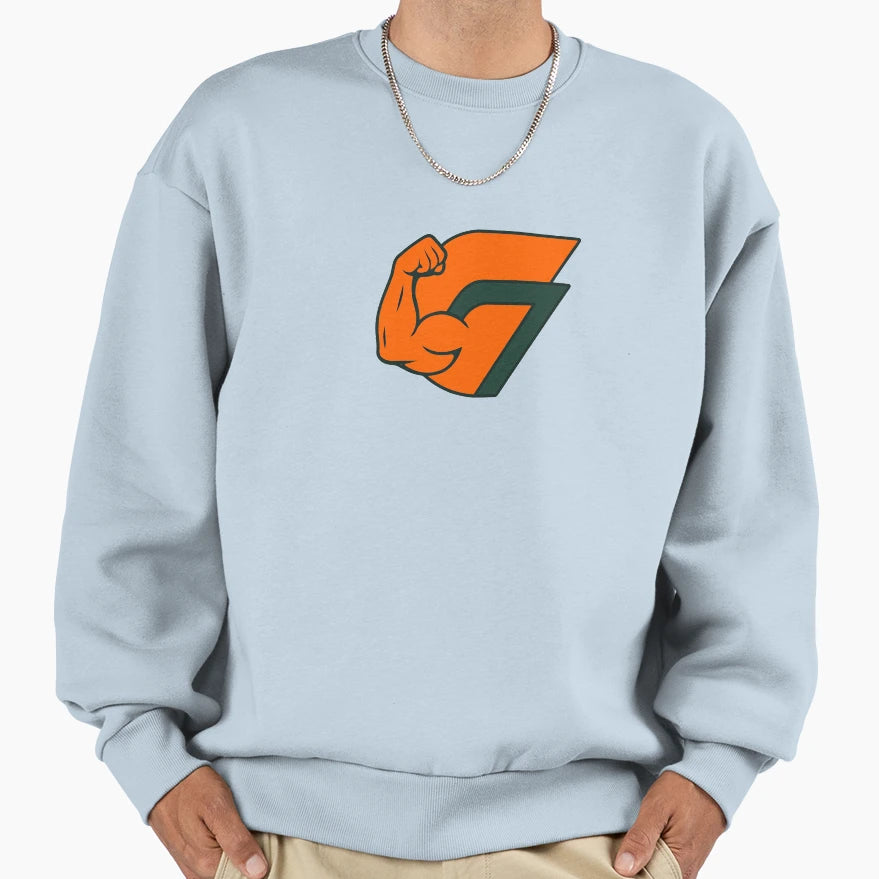 Orange Charcoal Strong Giant Letter G Sweatshirt - Unique Graphic Unisex - T-Shirt, Sweatshirt, Hoodie