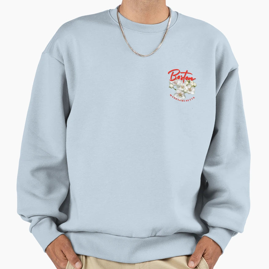 Massachusetts State Flower Sweatshirt - Unique Graphic Men Women - T-Shirt, Sweatshirt, Hoodie