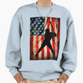 American Baseball Player And Usa Sweatshirt - Fun Novelty Design Unisex - T-Shirt, Sweatshirt, Hoodie