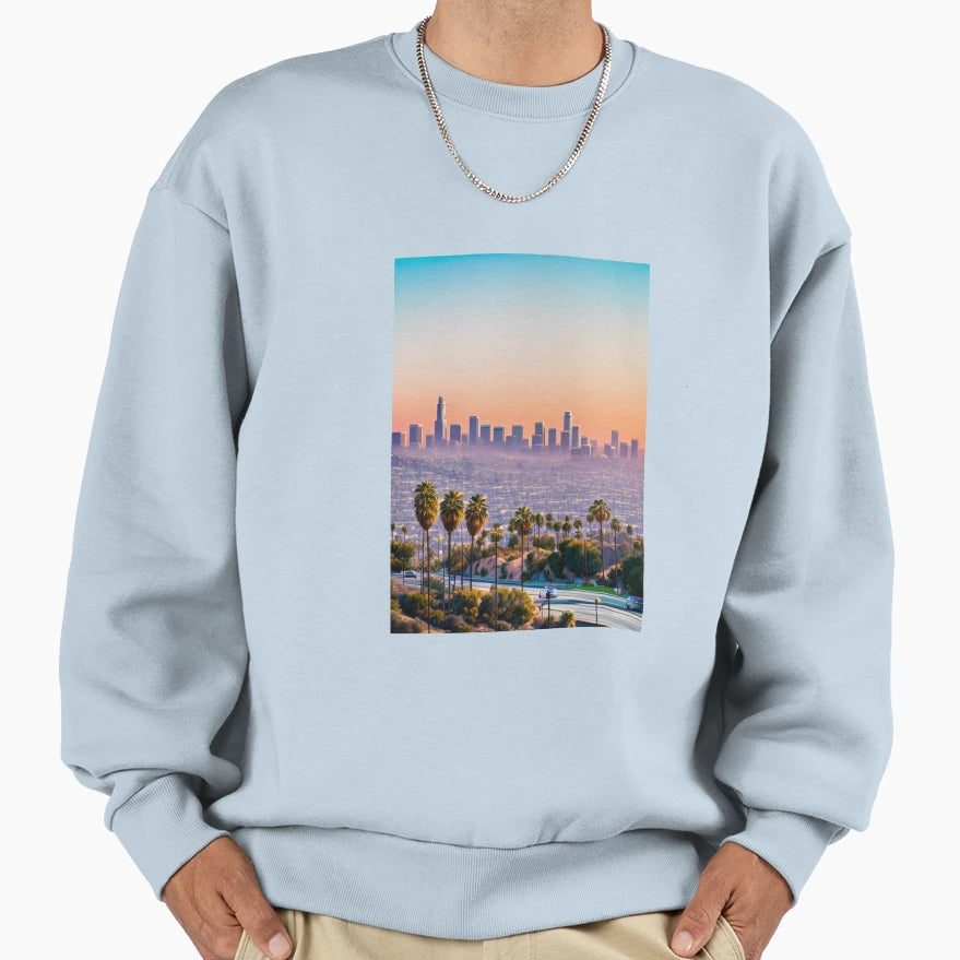 Los Angeles City Sweatshirt - Minimalist Print for Adults - T-Shirt, Sweatshirt, Hoodie