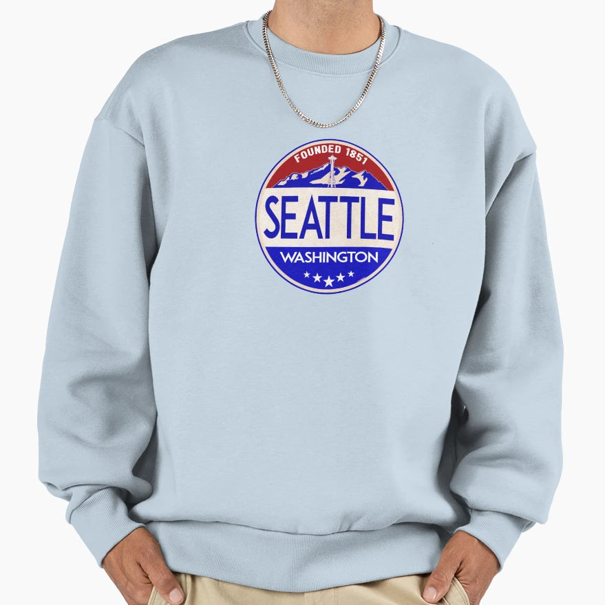 Seattle Washington Mount Rainier Sweatshirt - Aesthetic Graphic Unisex - T-Shirt, Sweatshirt, Hoodie