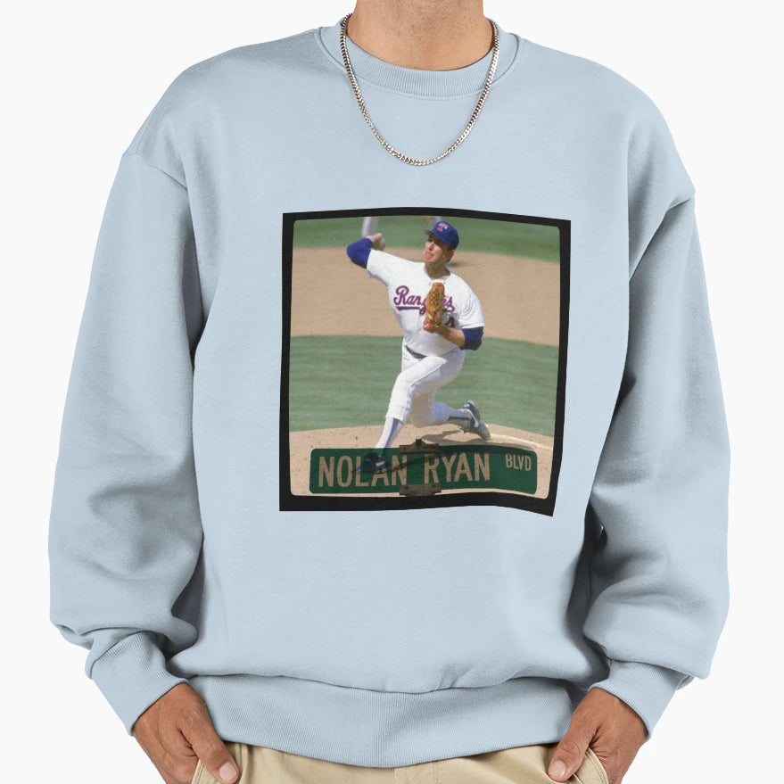 Nolan Ryan Blvd Sweatshirt - Custom Art Print Men Women - T-Shirt, Sweatshirt, Hoodie