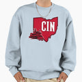 Cincy Riverboat Capital Sweatshirt - Fun Novelty Design for Adults - T-Shirt, Sweatshirt, Hoodie