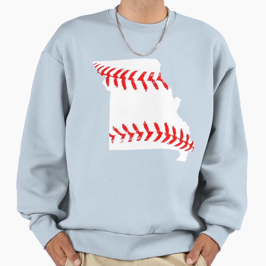 Missouri Baseball Sweatshirt - Aesthetic Graphic for Adults - T-Shirt, Sweatshirt, Hoodie