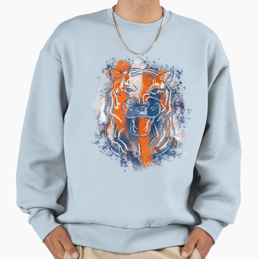 Roaring Tiger Tiger Collection Sweatshirt - Minimalist Print for Adults - T-Shirt, Sweatshirt, Hoodie