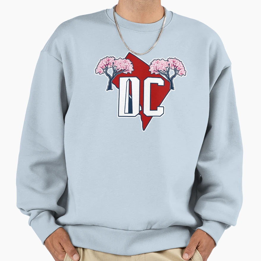Dc Cherry Blossom Sweatshirt - Aesthetic Graphic for Adults - T-Shirt, Sweatshirt, Hoodie