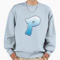 Letter P Blue Sweatshirt - Unique Graphic Unisex - T-Shirt, Sweatshirt, Hoodie