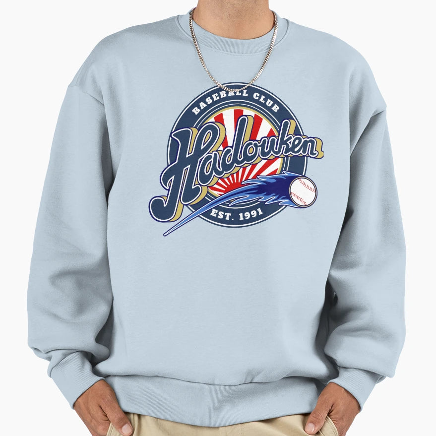 Hadouken Baseball Club Sweatshirt - Aesthetic Graphic for Adults - T-Shirt, Sweatshirt, Hoodie