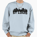 St Louis Silhouetted Skyline Sweatshirt - Custom Art Print for Adults - T-Shirt, Sweatshirt, Hoodie