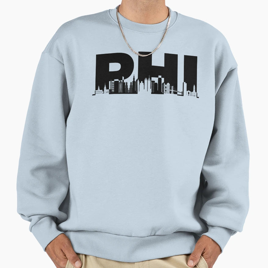 Philadelphia Phi Landmark Skyline Sweatshirt - Graphic Print Men Women - T-Shirt, Sweatshirt, Hoodie