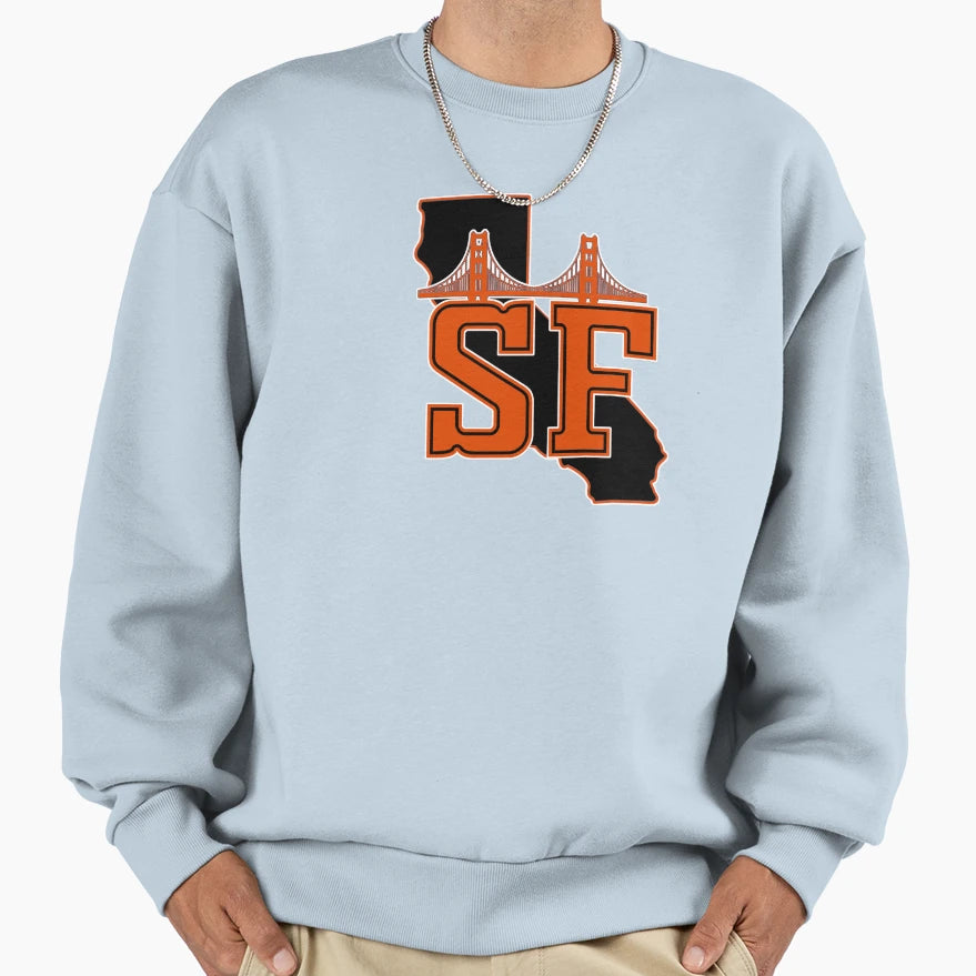 San Fran Bridge Sweatshirt - Graphic Print Unisex - T-Shirt, Sweatshirt, Hoodie