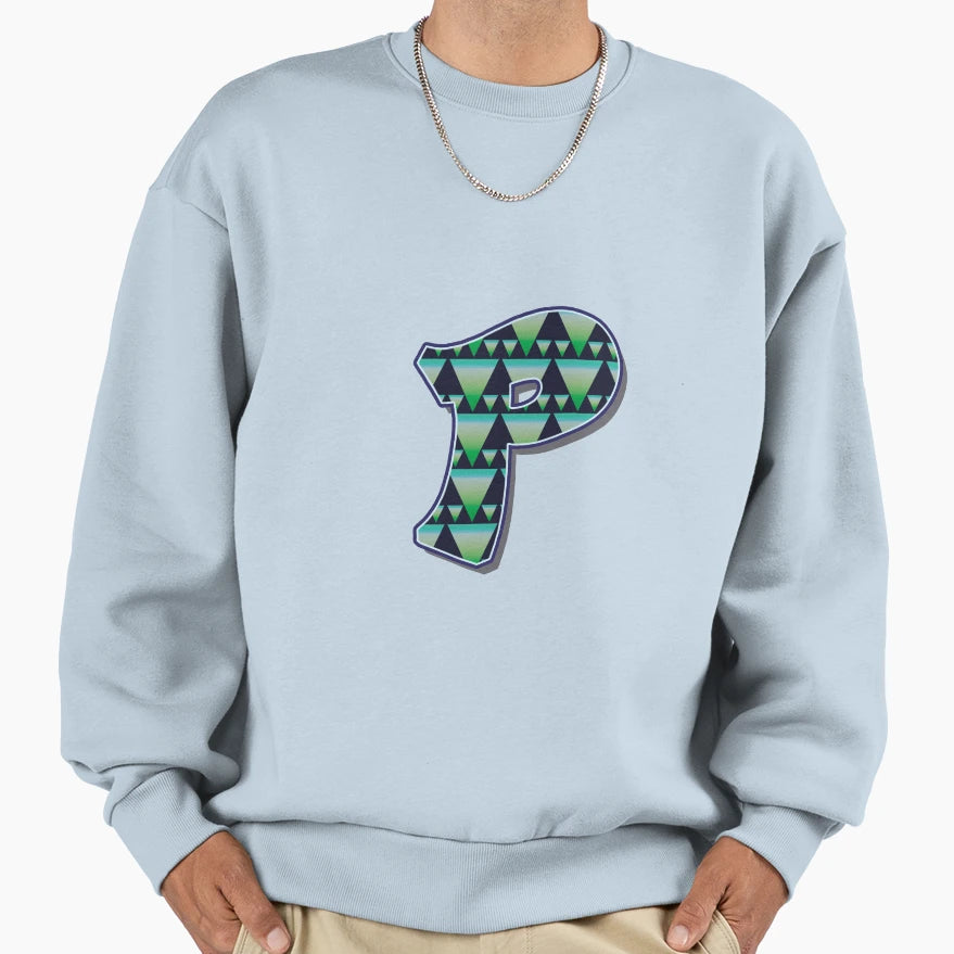 Letter P Pattern Sweatshirt - Casual Everyday Wear for Adults - T-Shirt, Sweatshirt, Hoodie