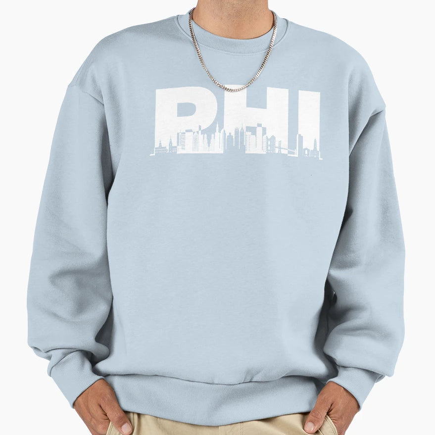 Philadellphia Phi Landmark Skyline Sweatshirt - Streetwear Style Men Women - T-Shirt, Sweatshirt, Hoodie