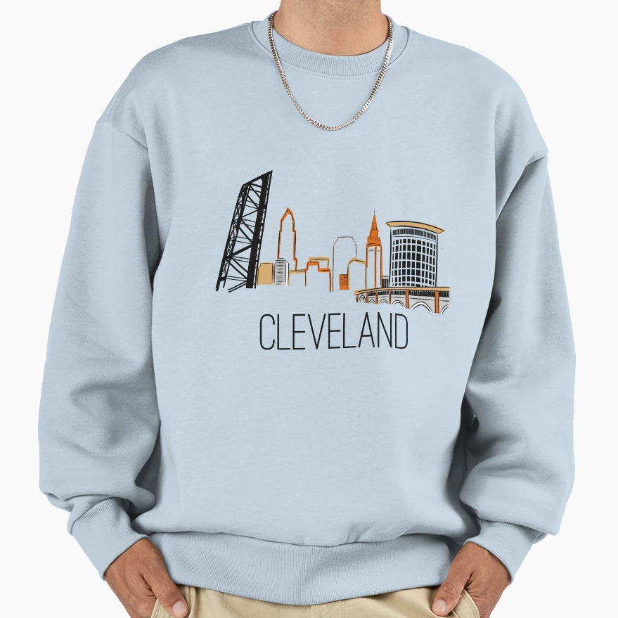 Cle Skyline Iii Sweatshirt - Unique Graphic Men Women - T-Shirt, Sweatshirt, Hoodie