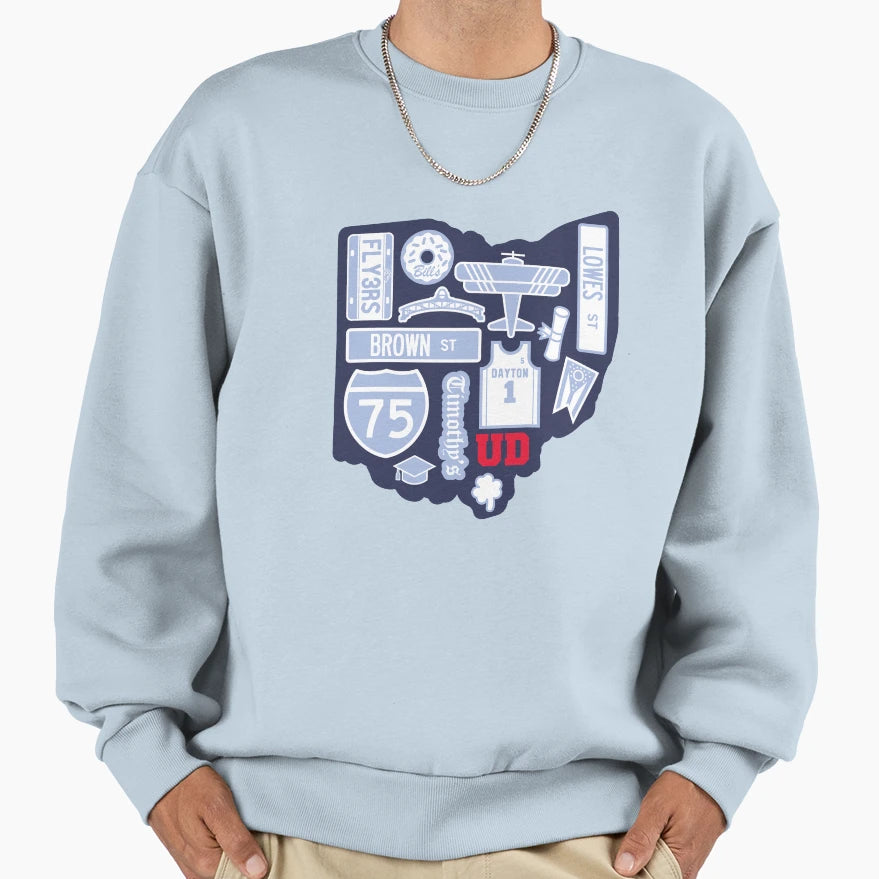 University Dayton Flyers Ohio State Sweatshirt - Novelty Apparel Men Women - T-Shirt, Sweatshirt, Hoodie