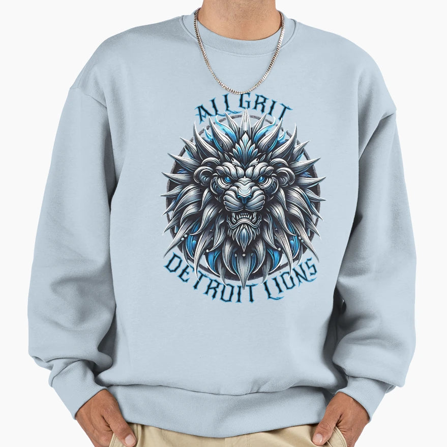 All Grit Detroit Lions Ii Sweatshirt - Graphic Print Men Women - T-Shirt, Sweatshirt, Hoodie
