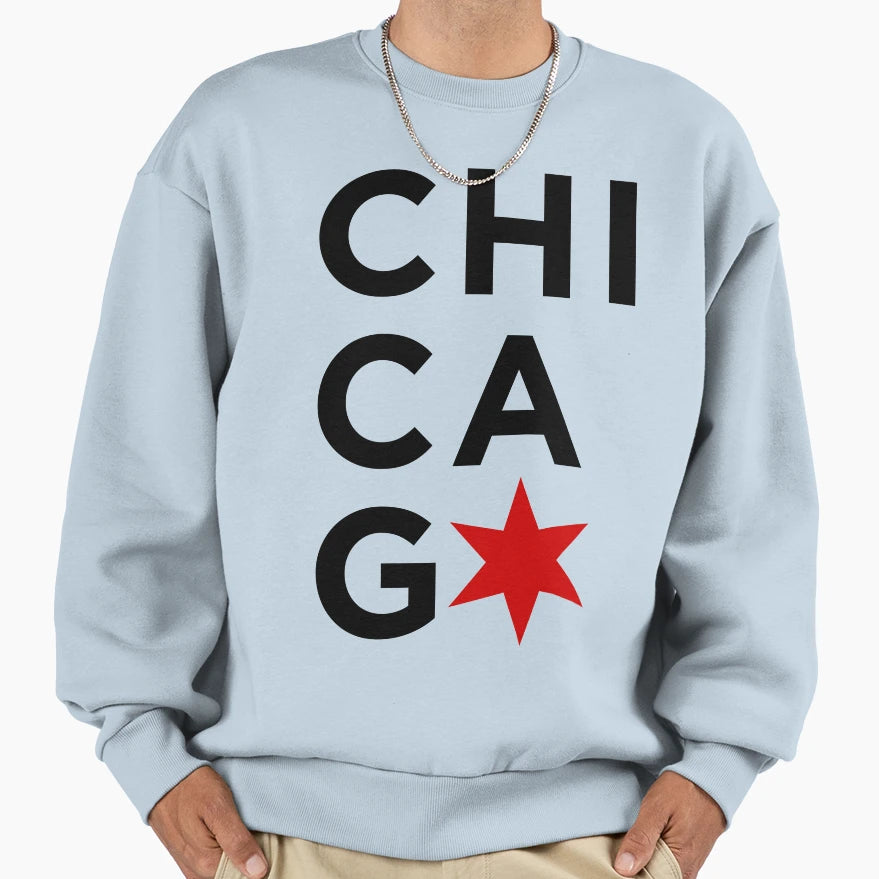 Chicago Sweatshirt - Trendy Graphic for Adults - T-Shirt, Sweatshirt, Hoodie