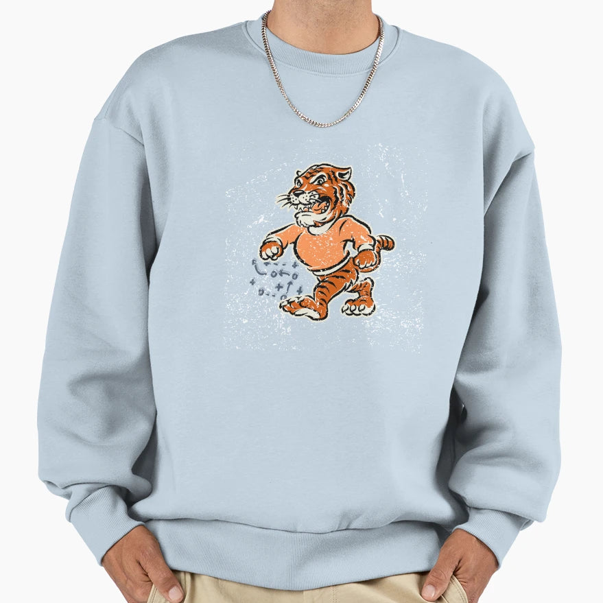 Orange Tigers Play Sweatshirt - Casual Everyday Wear Men Women - T-Shirt, Sweatshirt, Hoodie