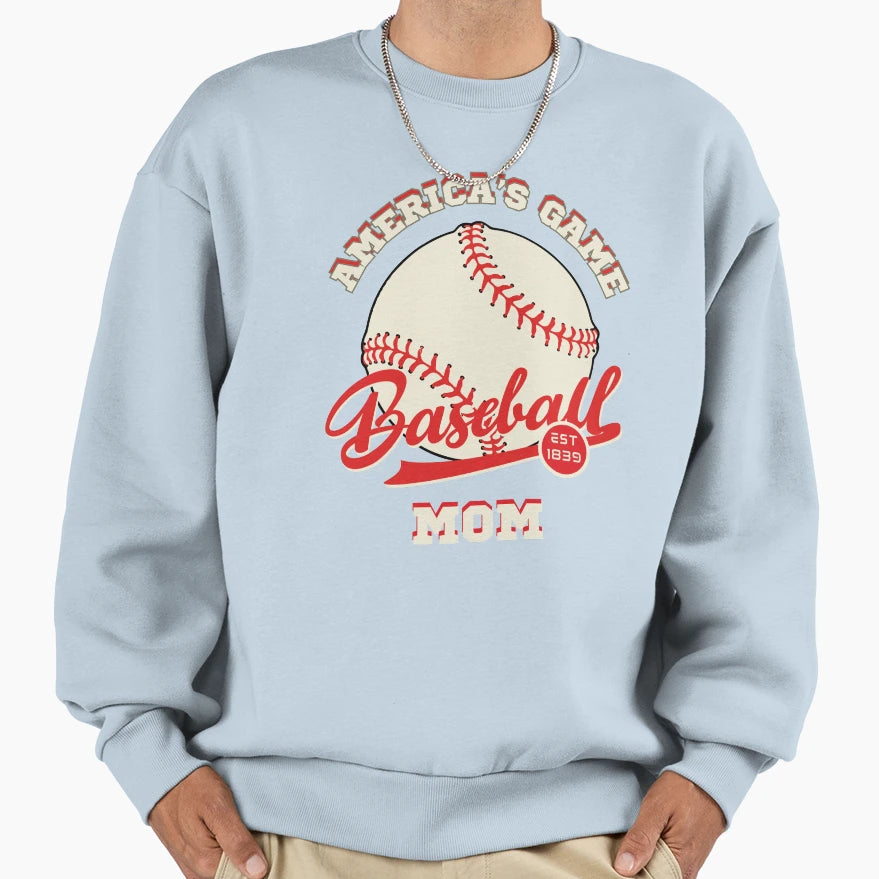 Baseball Mom Sweatshirt - Trendy Graphic for Adults - T-Shirt, Sweatshirt, Hoodie