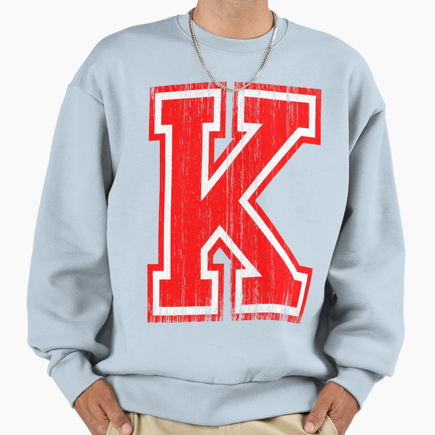 Big Red Letter K Sweatshirt - Graphic Print Men Women - T-Shirt, Sweatshirt, Hoodie