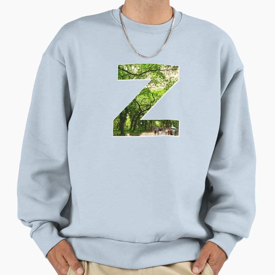 Central Park Letter Z Sweatshirt - Trendy Graphic for Adults - T-Shirt, Sweatshirt, Hoodie